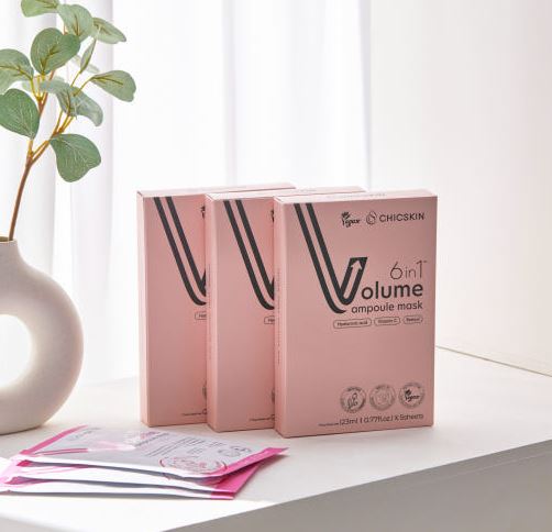 Chicskin 6-In-1 Volume Ampoule Mask 1 Box [23Ml X 5 Sheets] Cellulose