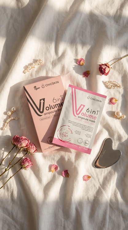 CHICSKIN 6-in-1 Volume Ampoule Mask 1 box [23ml x 5 sheets] cellulose sheet mask pack